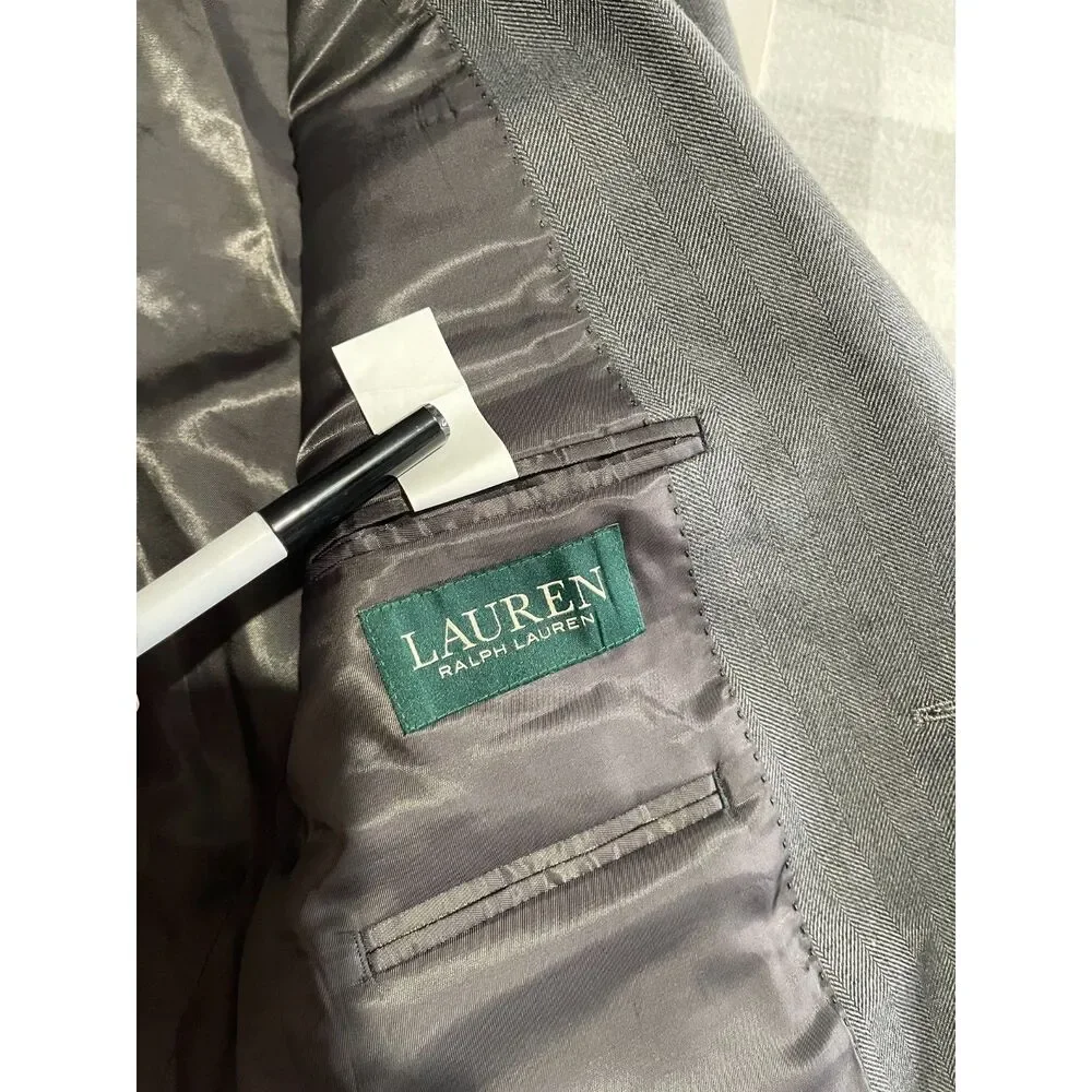 Lauren Ralph Lauren blazer sport coat herringbone gray business accademia men18R